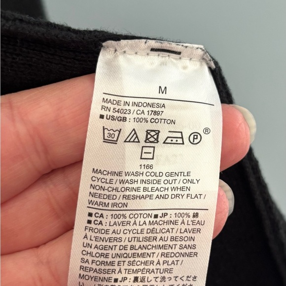 Banana Republic Black Open Front Cardigan Size Medium ~ Cotton ~ Casual Work - Picture 4 of 4